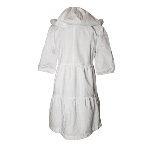 Anthropologie Tulle Tiered Short Sleeve Floral Lined Hooded Jacket Size Small - Picture 3 of 9